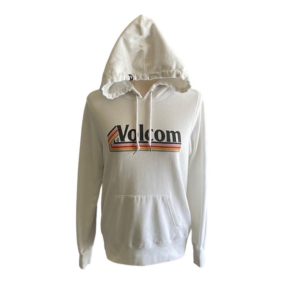 Volcom Tops - VOLCOM-WHITE HOODIE-SIZE SMALL